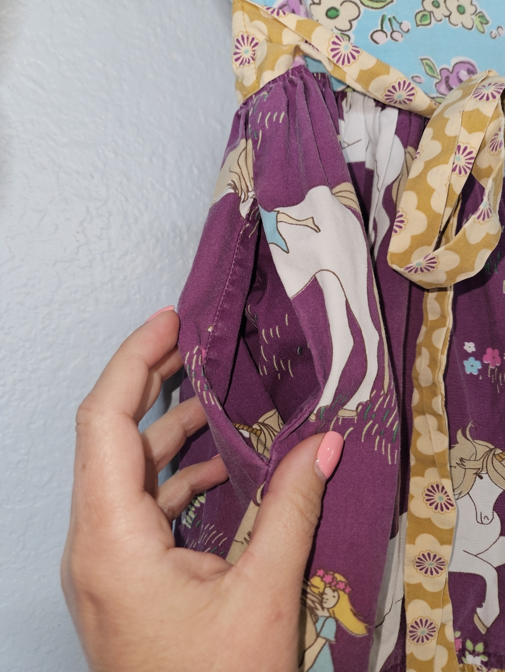 Eleanor Rose Dress Rhonda Style Girls 4-5 Unicorn Floral Print - Picture 6 of 7